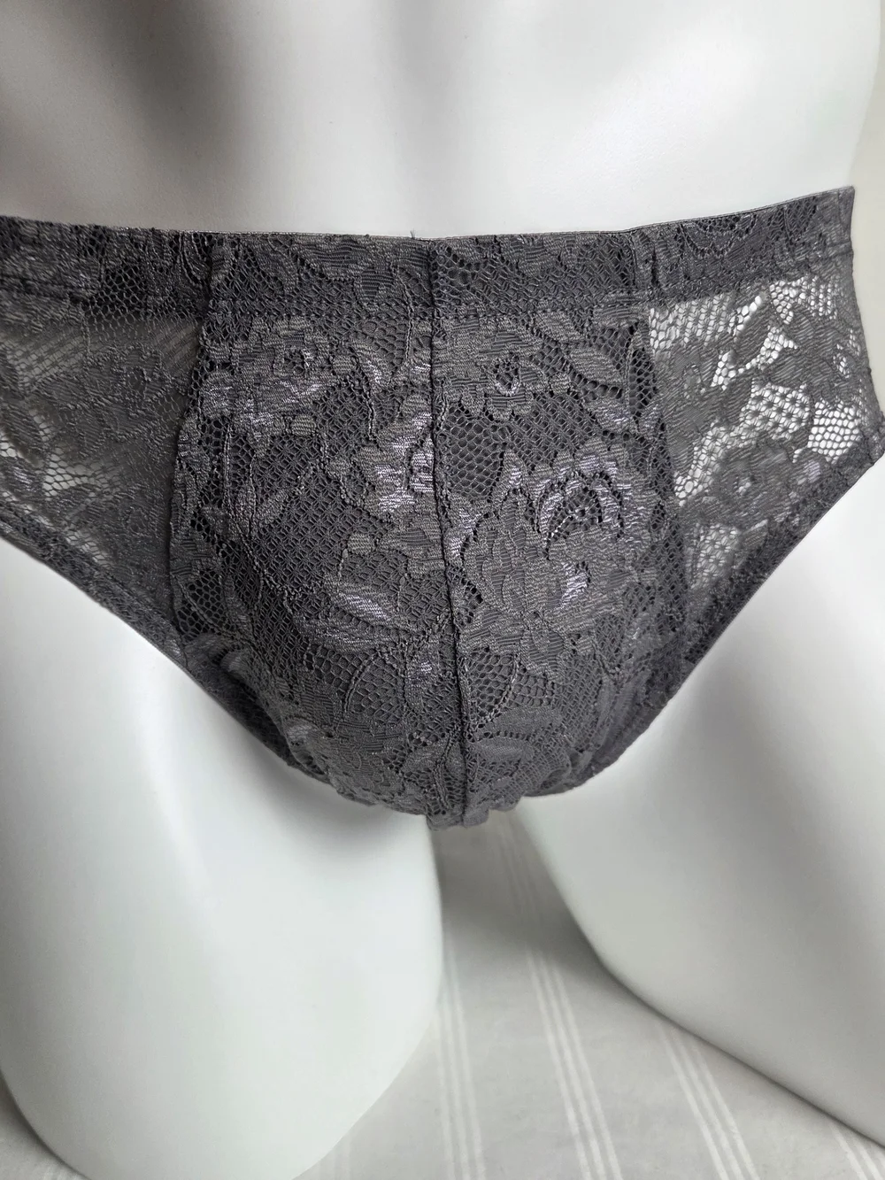Cosabella Men's Lace Briefs in Grey